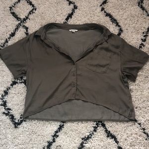 AEO silky button up